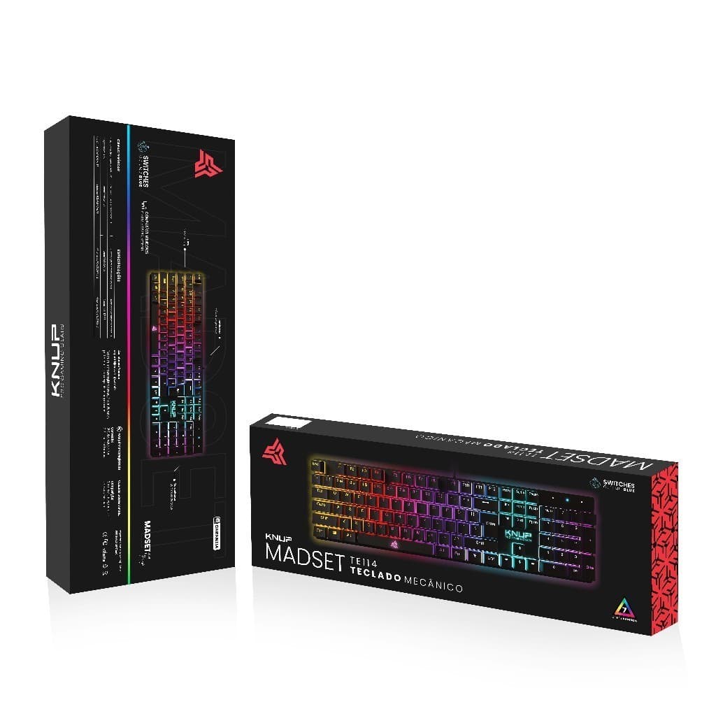 Teclado Gamer Mecânico RGB TE114 Switch Azul ABNT2