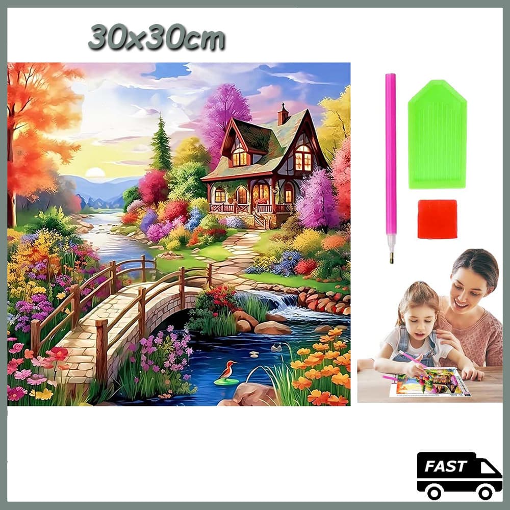 30x30cm 5D DIY casa Quadrado Pintura Com Diamante Broca Completa Arte Artesanato Decoração Diamond Painting