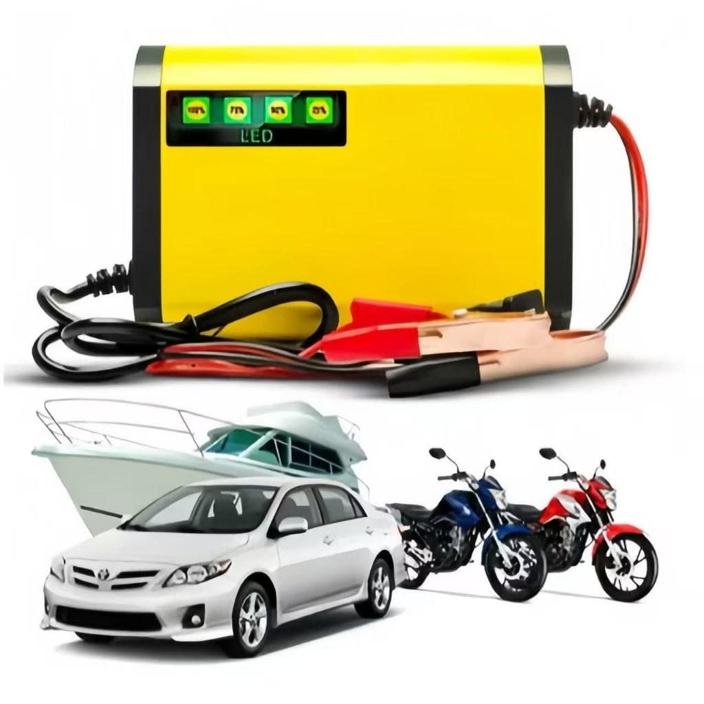 Carregar Bateria De Automotivo Carregador De Bateria Automotivo 12v 2a Carro Moto Automático 127V Só funciona na Tomada