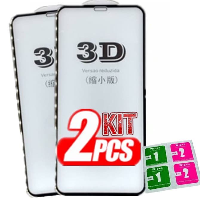 KIT 2 Pelicula vidro 3D Moto G8 Play G7 Play  G9 G9 PLUS  G8 Power/ Moto one fusion 9d Vidro Protetor De Tela