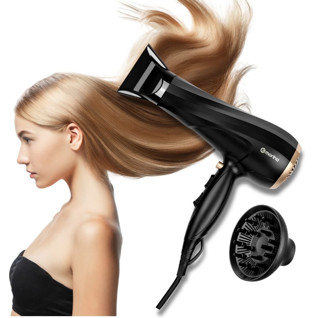 Secador De Cabelo Profissional Com Difusor 3 Configurações De Calor Filtro Removível