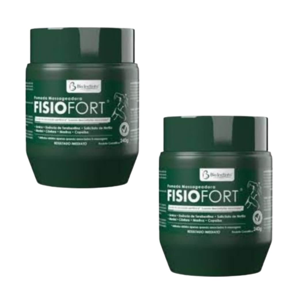Kit 2 Pomada Massagem Fisiofort Verde 240G - Bio Instinto