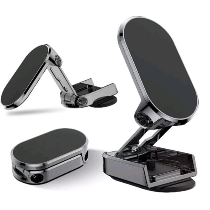 Suporte Magnético Forte Para Telefone De Carro Giratório Smartphone Celular Dobrável