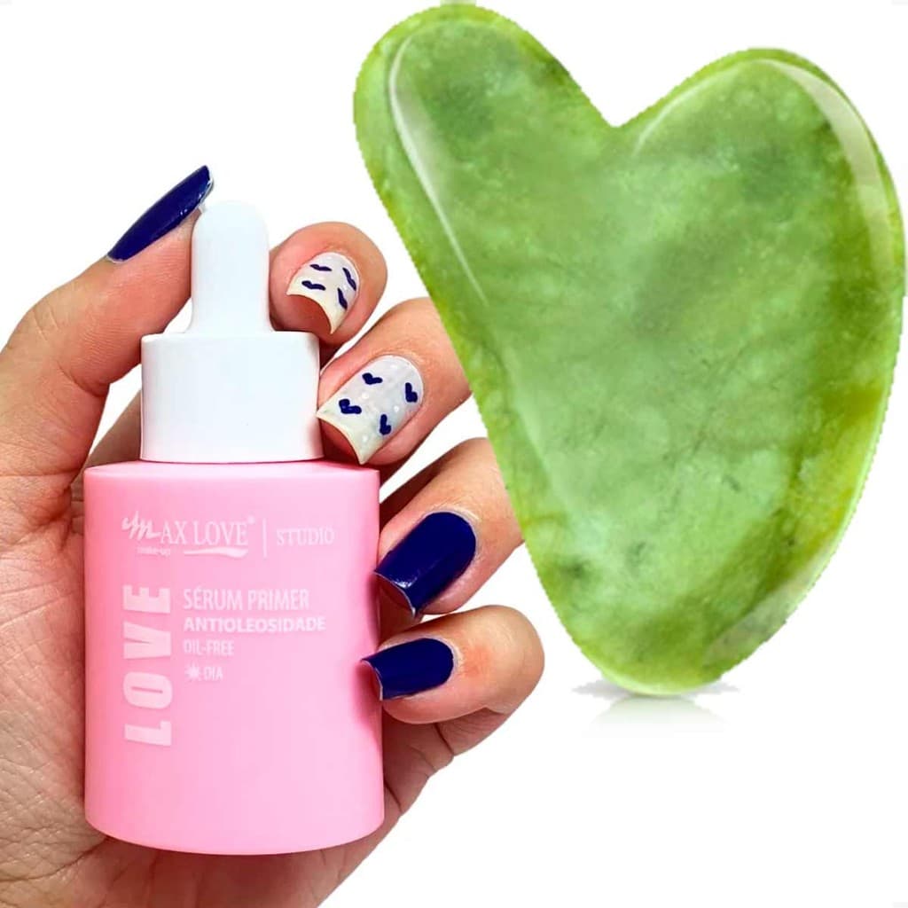 Sérum Primer Facial ácido Hialuronico + Gua Sha Medicina Chinesa Anti Idade Anti Rugas Skin Care