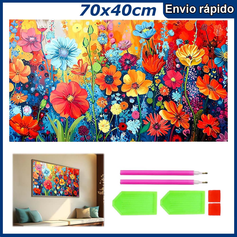 70x40cm cacho de flores Pintura Diamante 5D Pintura de Diamante Kits De Pintura Diamante Para Adultos Quadrado