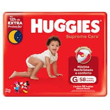 Huggies Fralda Descartável Máxima Proteção G - 58 Un