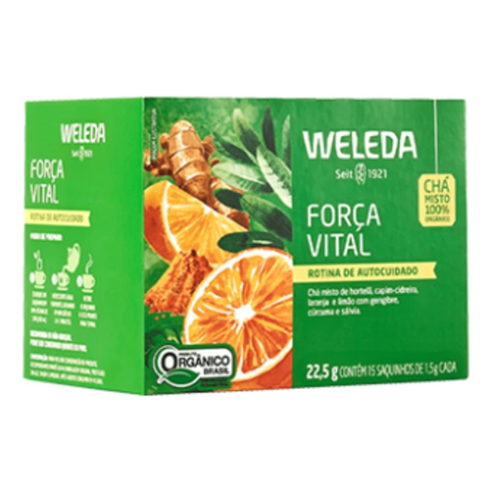 Chá Funcional Força Vital Orgânico 15 Sachês Weleda