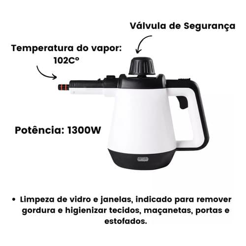 Higienizador Vaporizador A Vapor Cor Branco 1.300w Worker