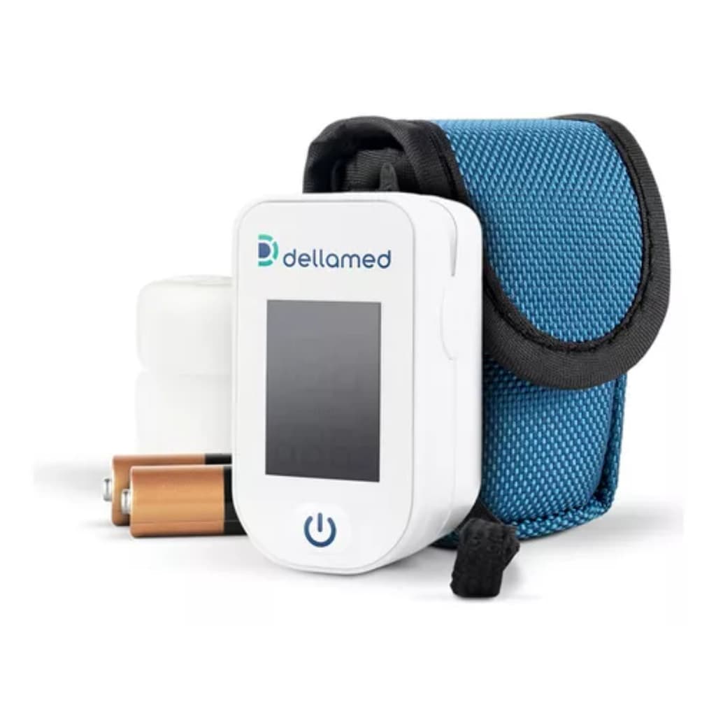 Oxímetro de Pulso de Dedo Digital Portátil Alta Precisão Dellamed Novo Original Anvisa