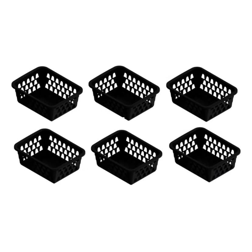 kit 6 Cestinha Organizador Multiuso Lavanderia Banheiro 16x12x6cm
