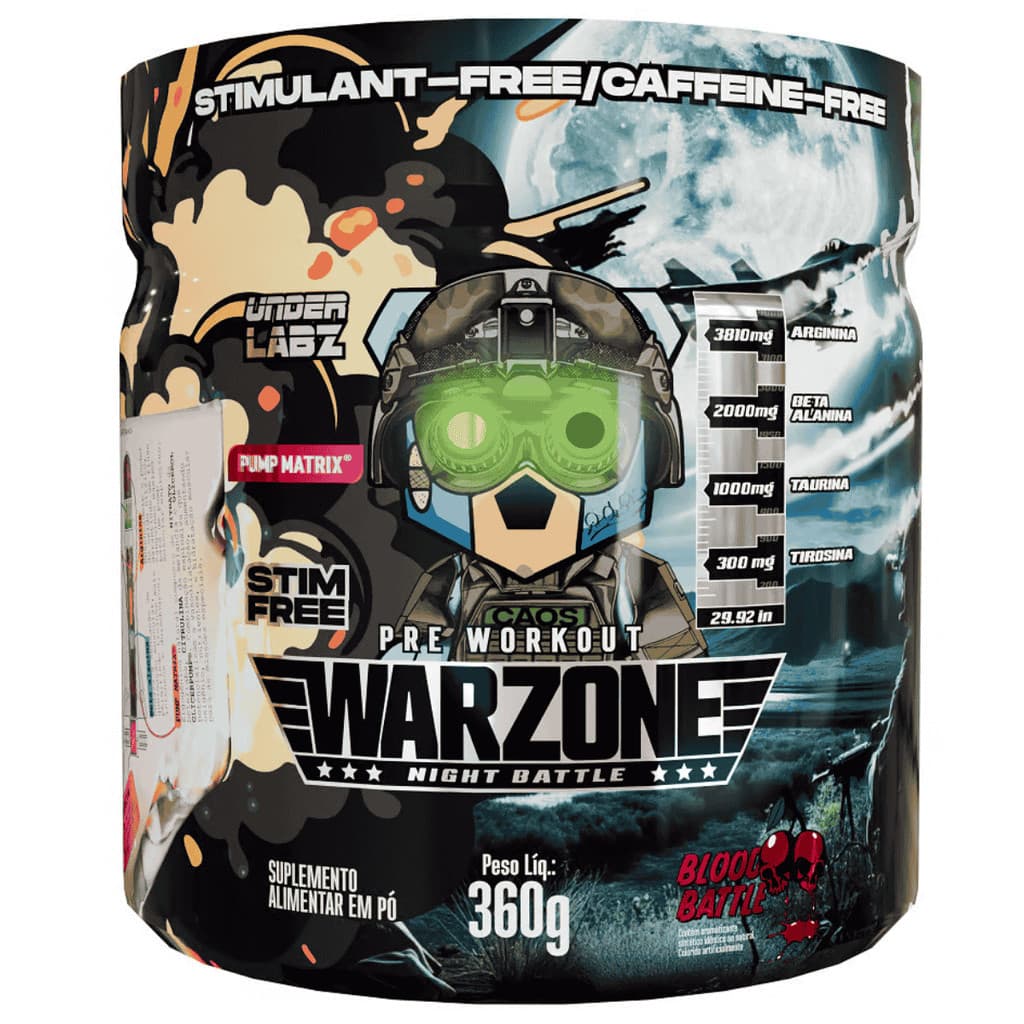 Pré Treino Warzone Pote 360g Under Labz