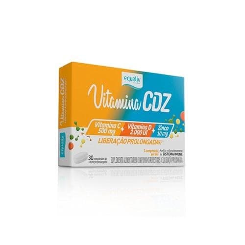 Vitamina CDZ Equaliv Suplemento Alimentar Para Imunidade e Resistencia 30cpr Sem Sabor Original