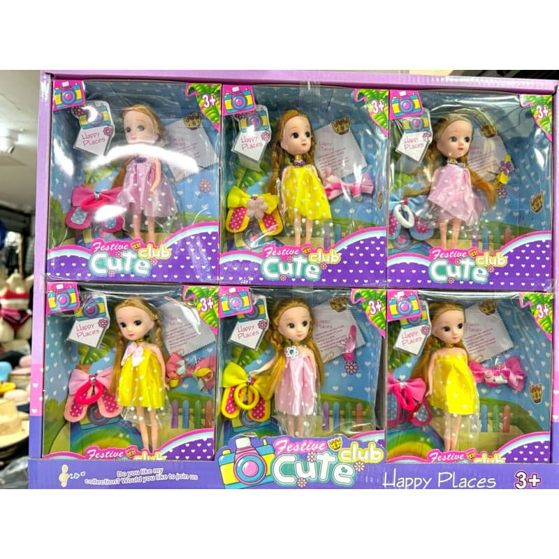 Boneca Lovely Pequena Articulada Infantil Com Acessórios Fashion Brinquedo