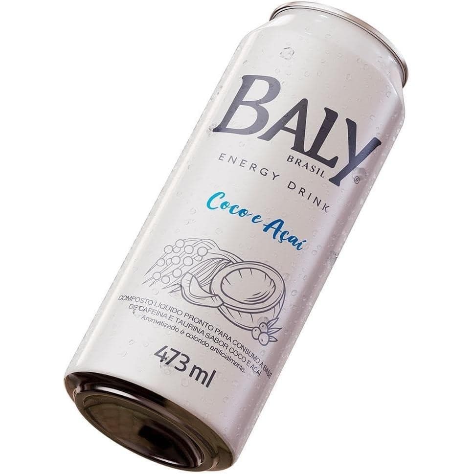 Kit C/ 2 Energetico Coco e Acai 473ml Lata Baly