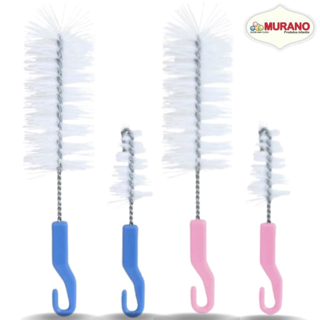 Escova Para Lavar Mamadeira E Bico Azul Rosa Bebê garrafas térmicas multiuso kit higiene bebê