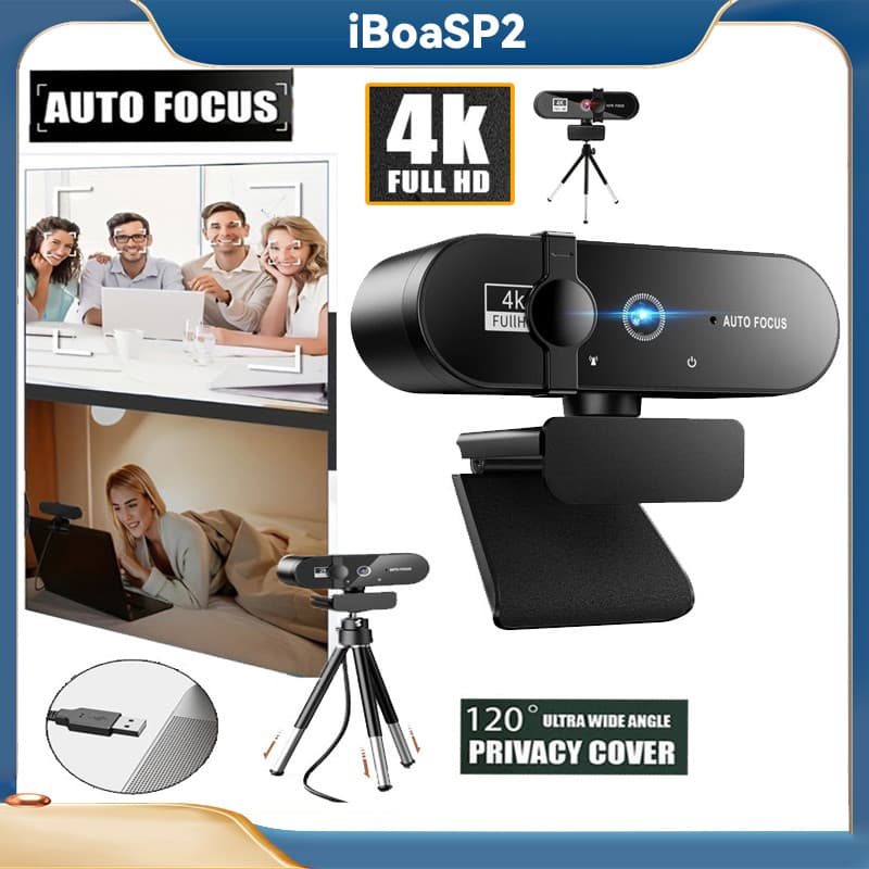 Hd Full Câmera 4K Webcam Para Computador Visão 360º