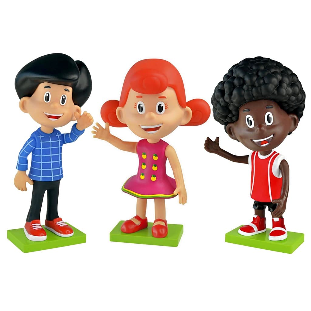 3 Palavrinhas Boneco Em Vinil 2997 Figura Articulada - Lider Brinquedos