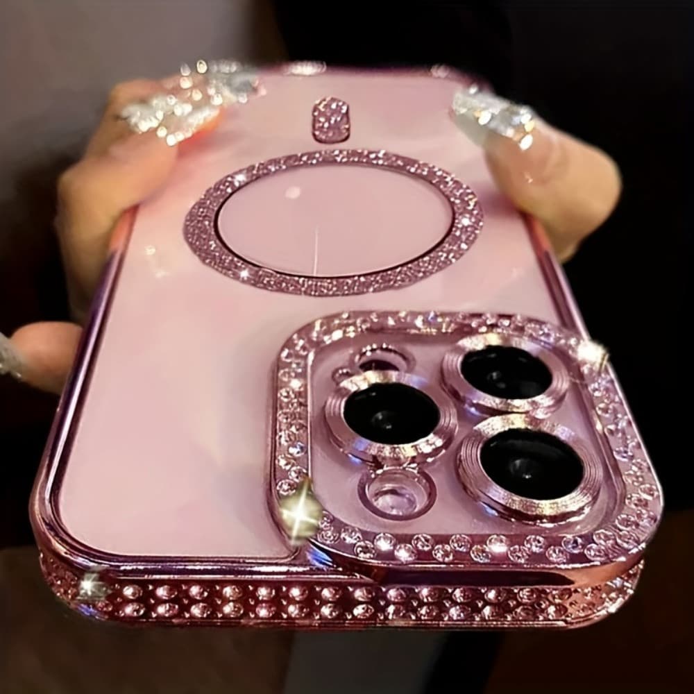 Capa De Strass Para Samsung S25 24 23 Ultra Plus A56 A55 A54 A36 A35 A34 A25 A24 A26 A15 A23 A14 A05S A16 A17 A06 Com Pr