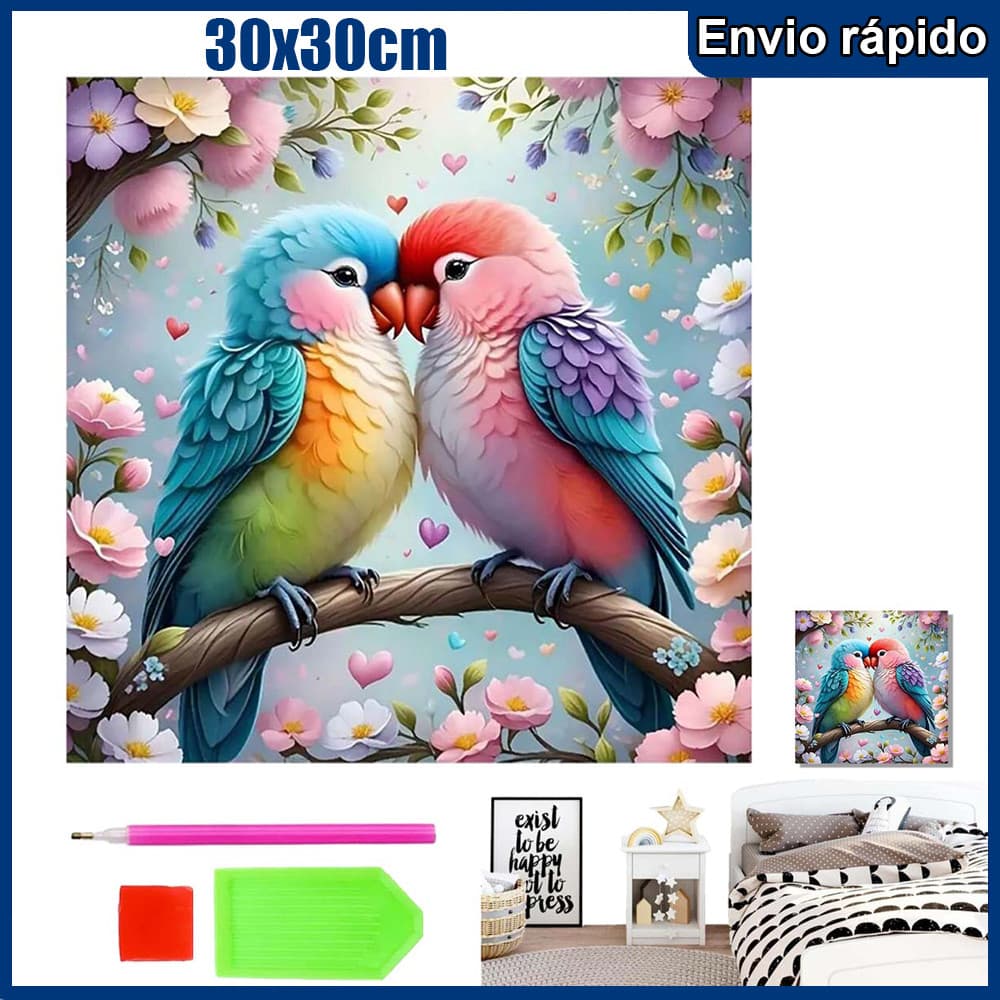 30x30cm pombinhos Pintura Diamante 5D Pintura de Diamante Kits De Pintura Diamante Para Adultos Quadrado