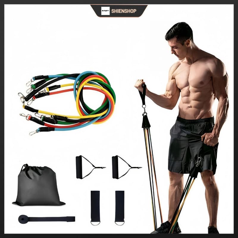 Kit 11 Elástico Para Treino Exercícios Malhar Musculação Casa ZH-055