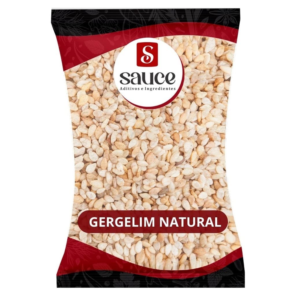 Gergelim Natural com Casca 1kg Grãos Integrais Ricos em Fibras Alimentação Saudável Culinária Pães Saladas