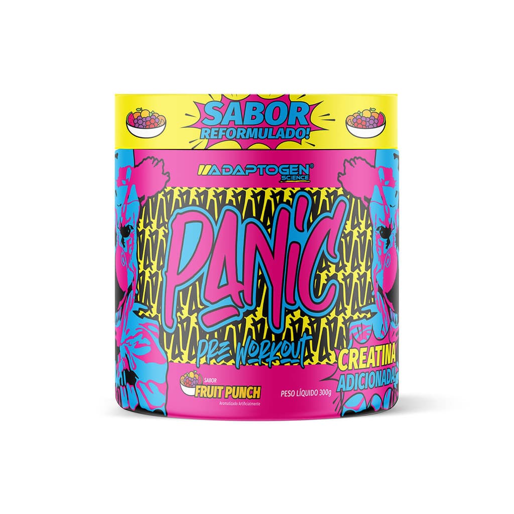 Panic Adaptogen Pré-treino com Creatina Nova Fórmula 300g