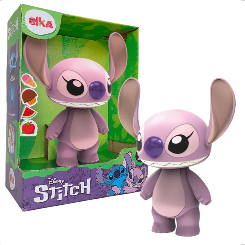 Angel Boneca Disney Elka Stitch Atividades Abre a Boca para Comer orelhas braços articulados 3 anos