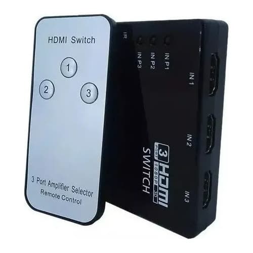 Switch 3x1 HDMI FULL HD 1080p 3D Com Controle