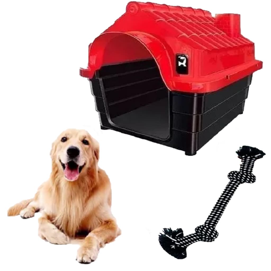Mordedor Corda Pet Resistente Interativo + Casinha Pet N4
