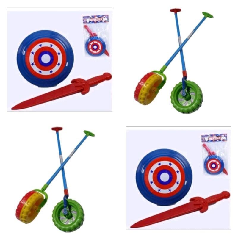 Kit 2 BRINQUEDOS SENDO Escudo e Espada Heróis - Brinquedo Infantil+Gira Gira para Bebê - 62cm Brinquedo Educativo de 