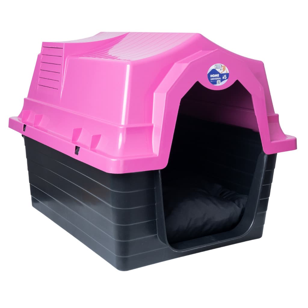 Casinha Cachorro N5 Plástico Desmontável Médio Porte Com Colchonete - Unishop