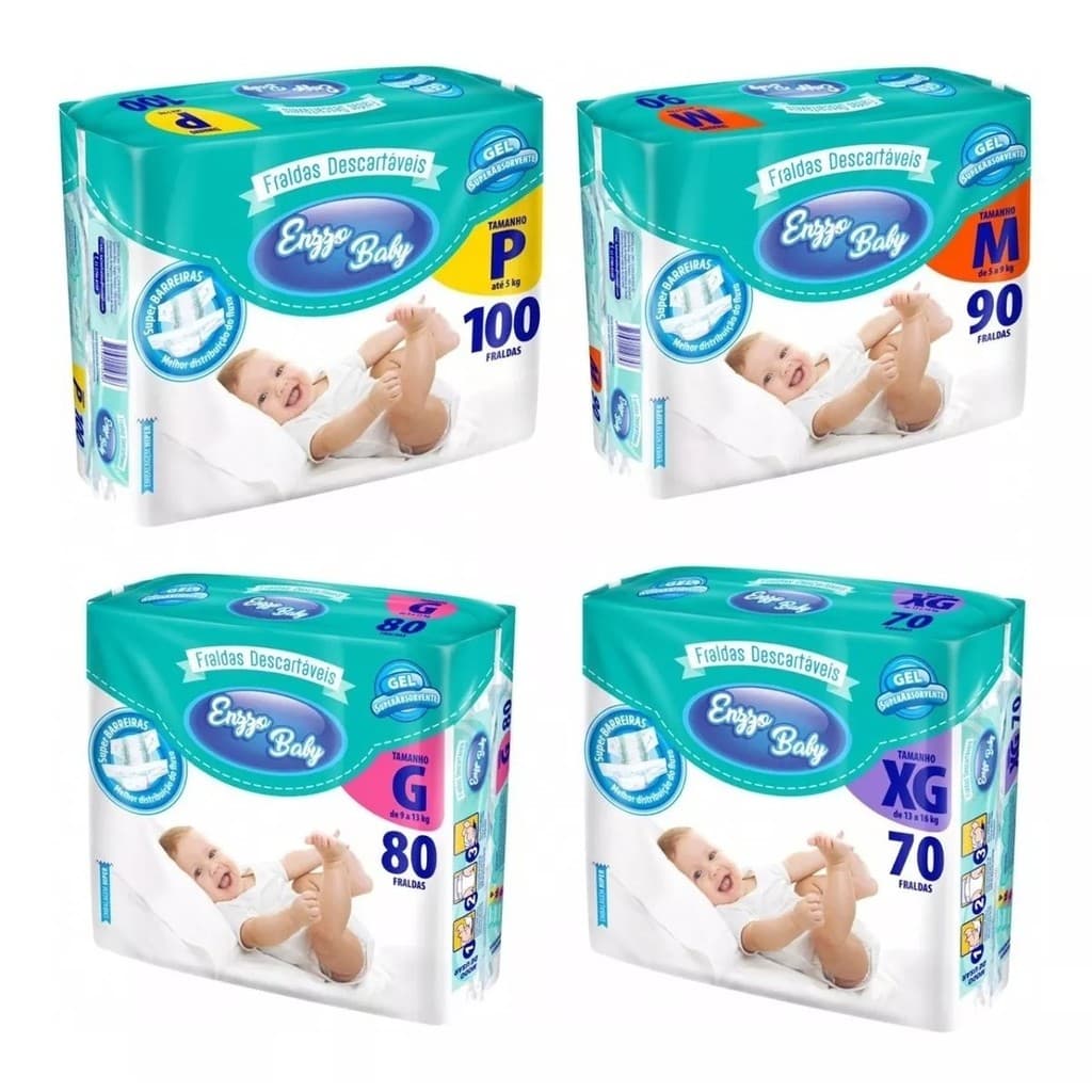 Fralda Descartável Infantil Enzzo Baby Direto da Fábrica Revenda Barato VPP_Oficial