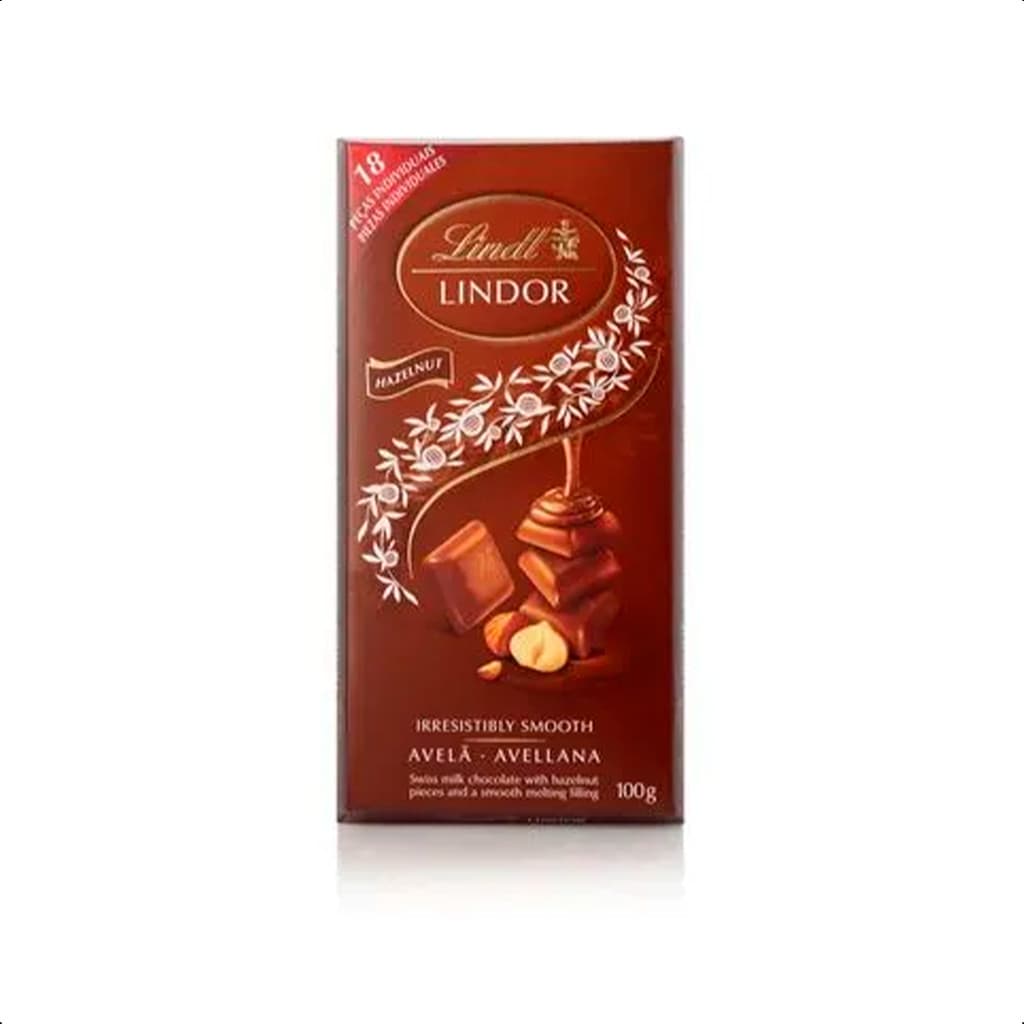 Chocolate Lindt Lindor Ao Leite com Avelã 100g