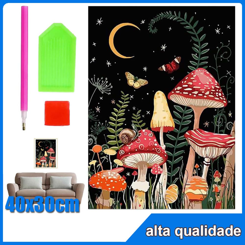Aspargos Pintura Diamante 5D Pintura de Diamante Conjunto De Pintura Com Diamante  Conto De Fadas Redondo 5D Kits