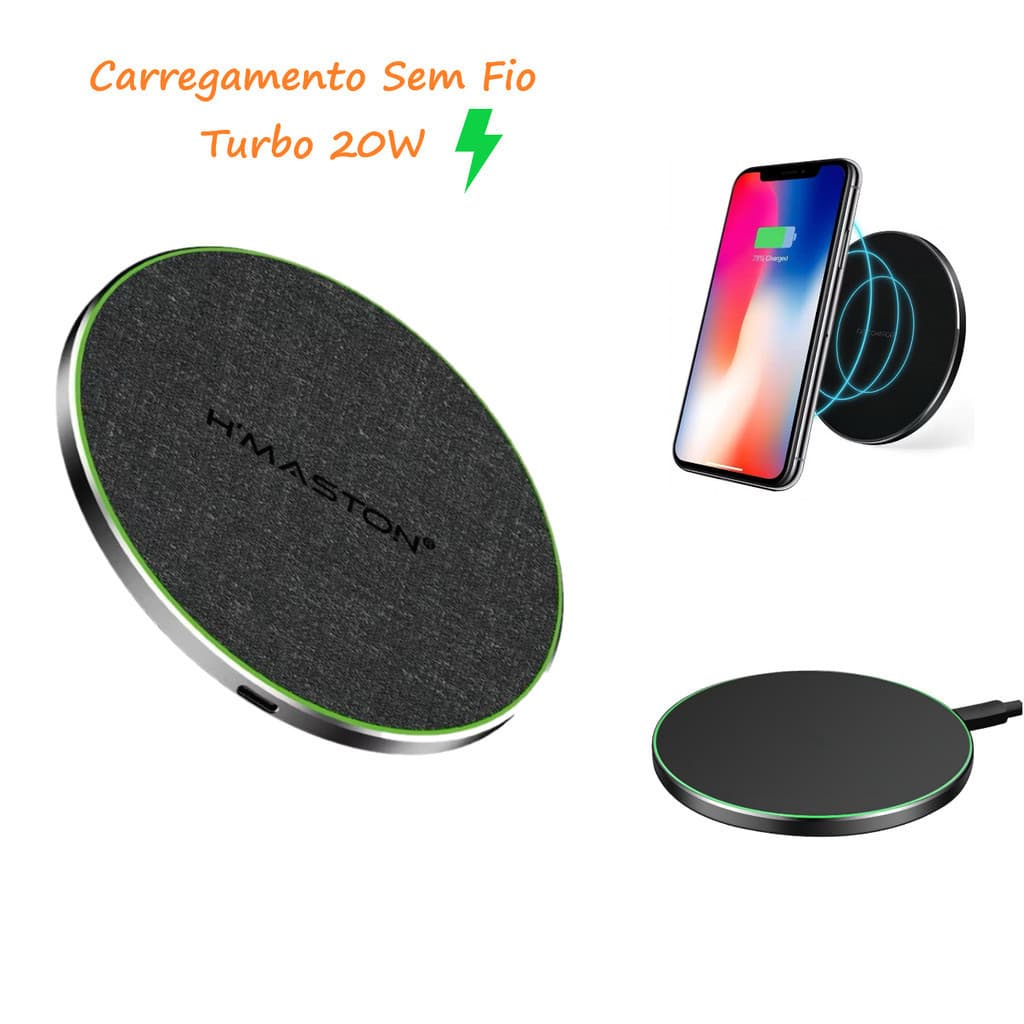 Carregador Sem Fio de Carregamento Rápido 20W