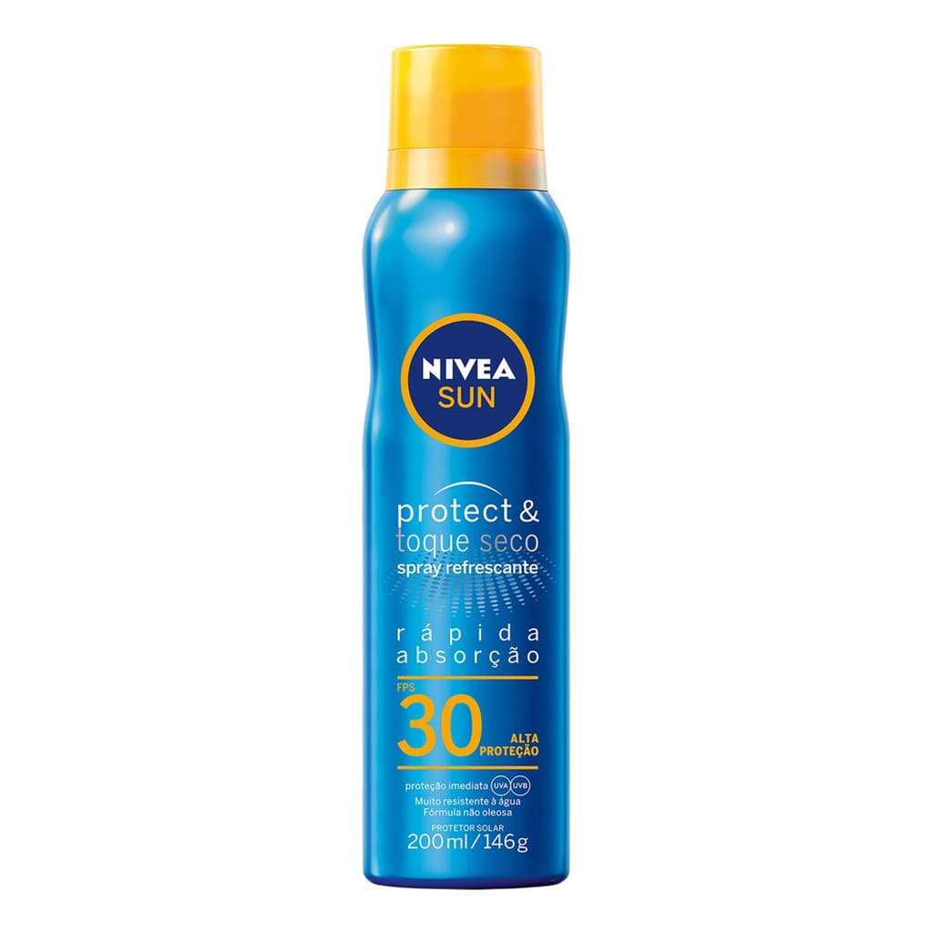Protetor Solar Spray Protect & Toque Seco FPS 30 Nivea Sun Frasco 200ml