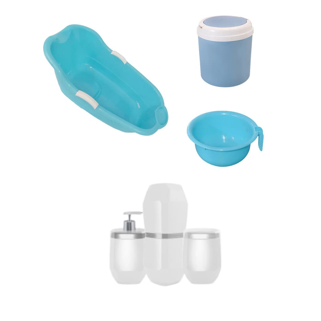 KIT INFANTIL BANHEIRA+ URINOL+ LIXEIRA MAX TOC+ KIT LAVABO