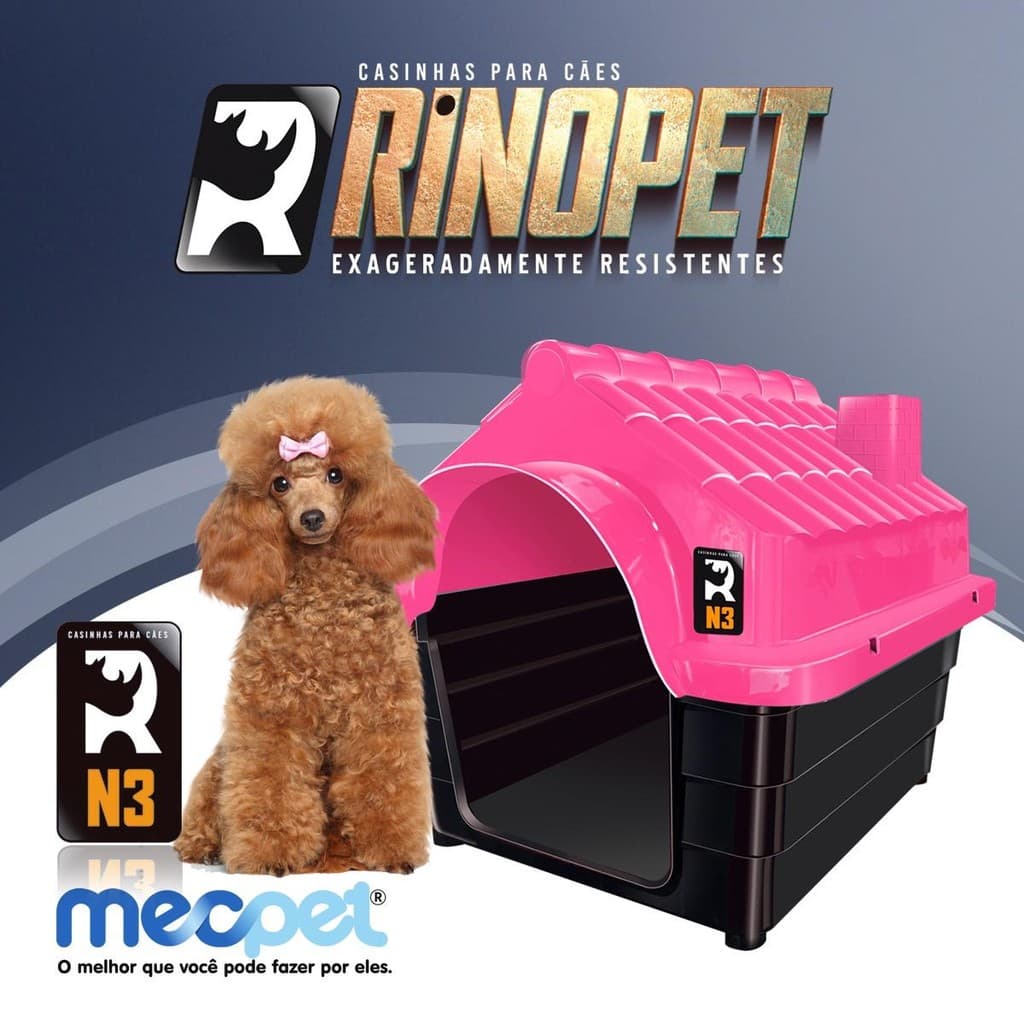 MecPet Casa para Cachorros Plástica RinoPet N3 Produto Novo