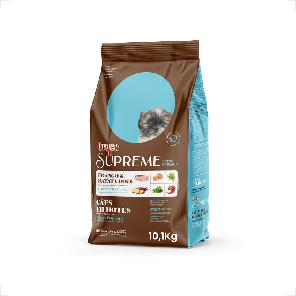 Ração Quatree Supreme Cães Filhotes Raças Pequenas - 10,1Kg