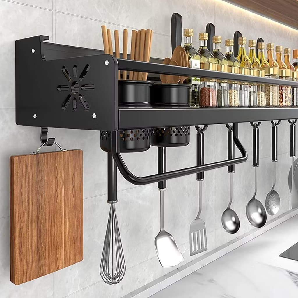 Prateleira de Parede para Cozinha Porta Tempero Condimentos  fang