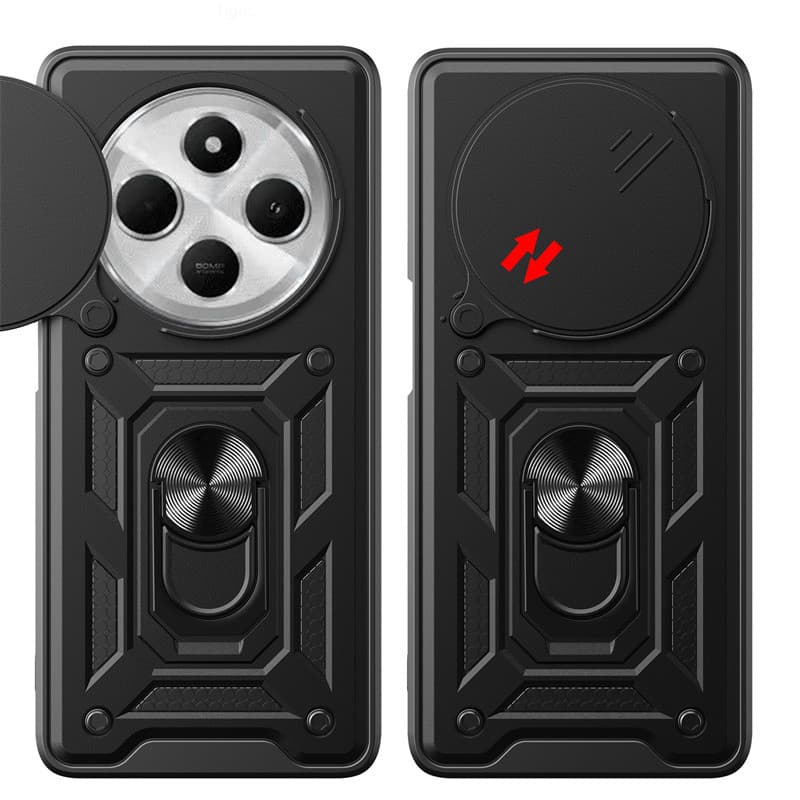 Para Xiaomi Redmi 14C 4G Caso Slide Lente Da Câmera À Prova De Choque Armadura Capa Traseira Redmy Redmi14C 14 C Carro Í
