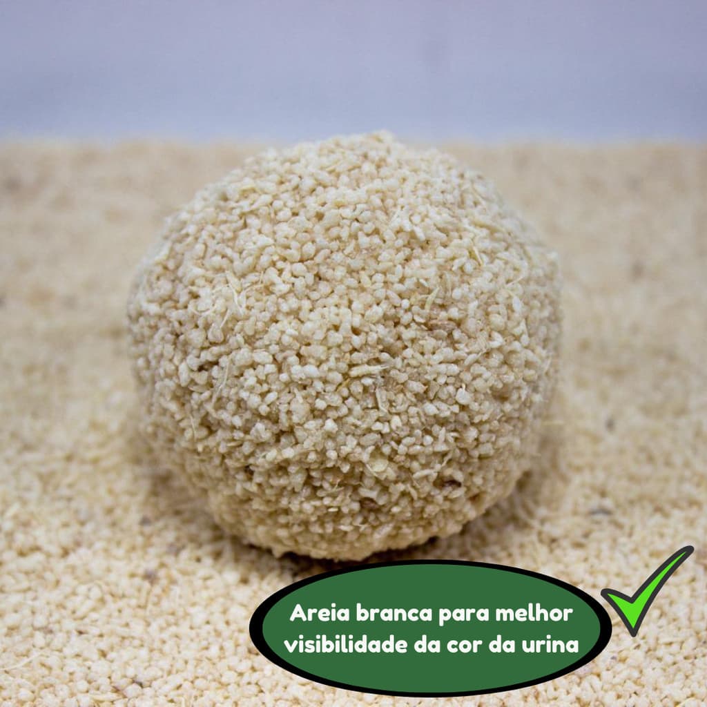 Kit 3 Areia Sanitária De Mandioca Granulado Para Gatos Biodegradável Wisecat 6kg