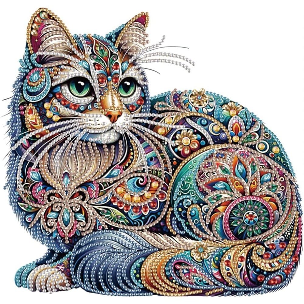 5D Forma Especial Kits De Arte Diamante Para Iniciantes Adultos Gato Cristal Strass Pintura Casa Decoração Parede Presen