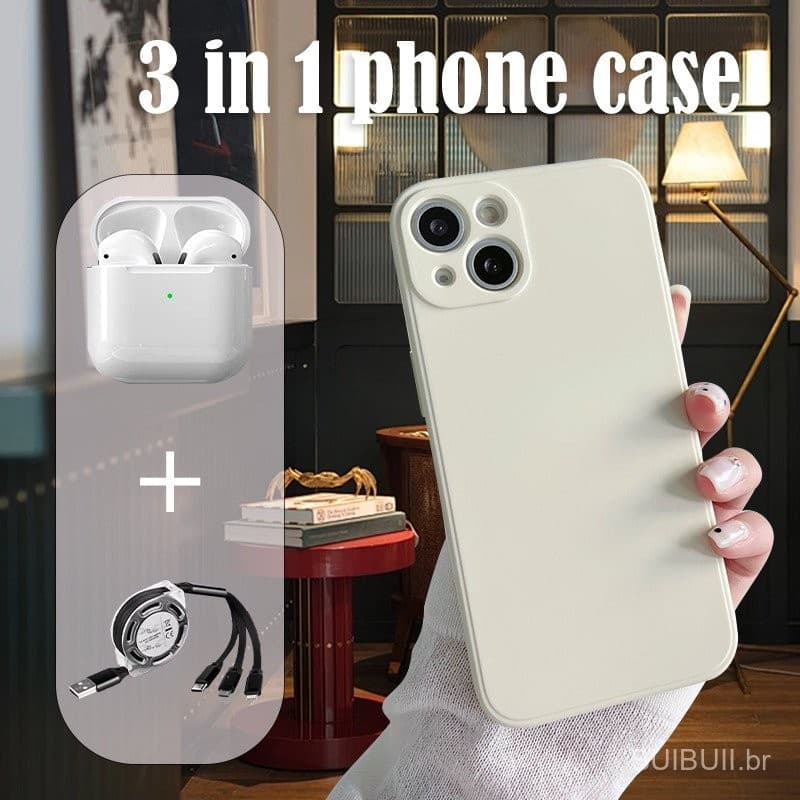 Capa Protetora para Celular 3 em 1 Capa Protetora Adequada para iPhone Celular 0031 V11D