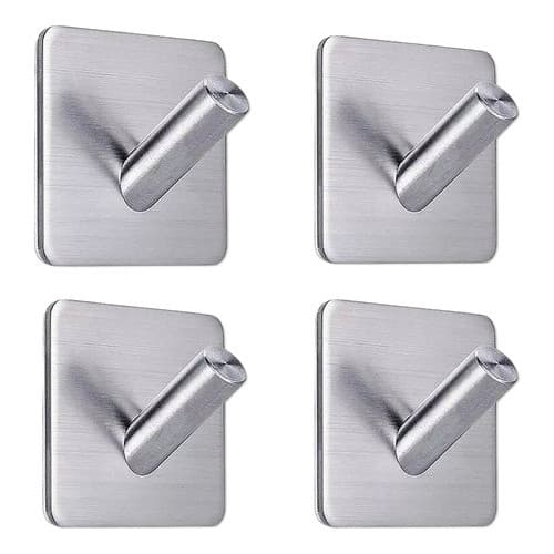 Kit 04 Toalheiros Porta Toalha Banheiro Cozinha Lavanderia Gancho Adesivo - Ch91