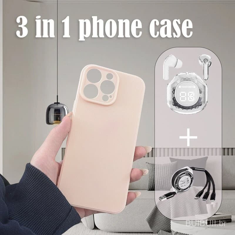 Capa Protetora para Celular 3 em 1 Capa Protetora Adequada para iPhone Celular 0031 QJSF
