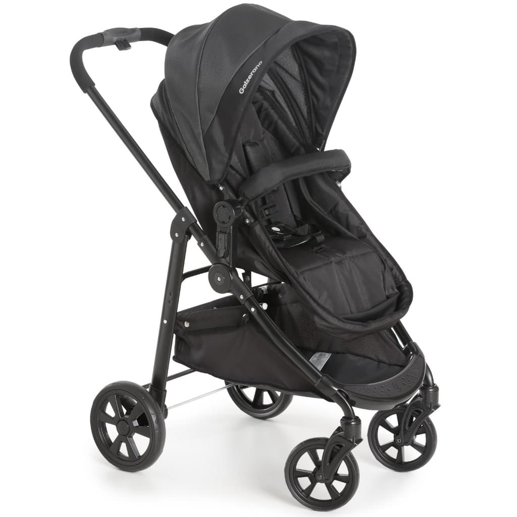 Carrinho de Bebê Olympus New Black Galzerano 1440NBL com cesto vira moisés