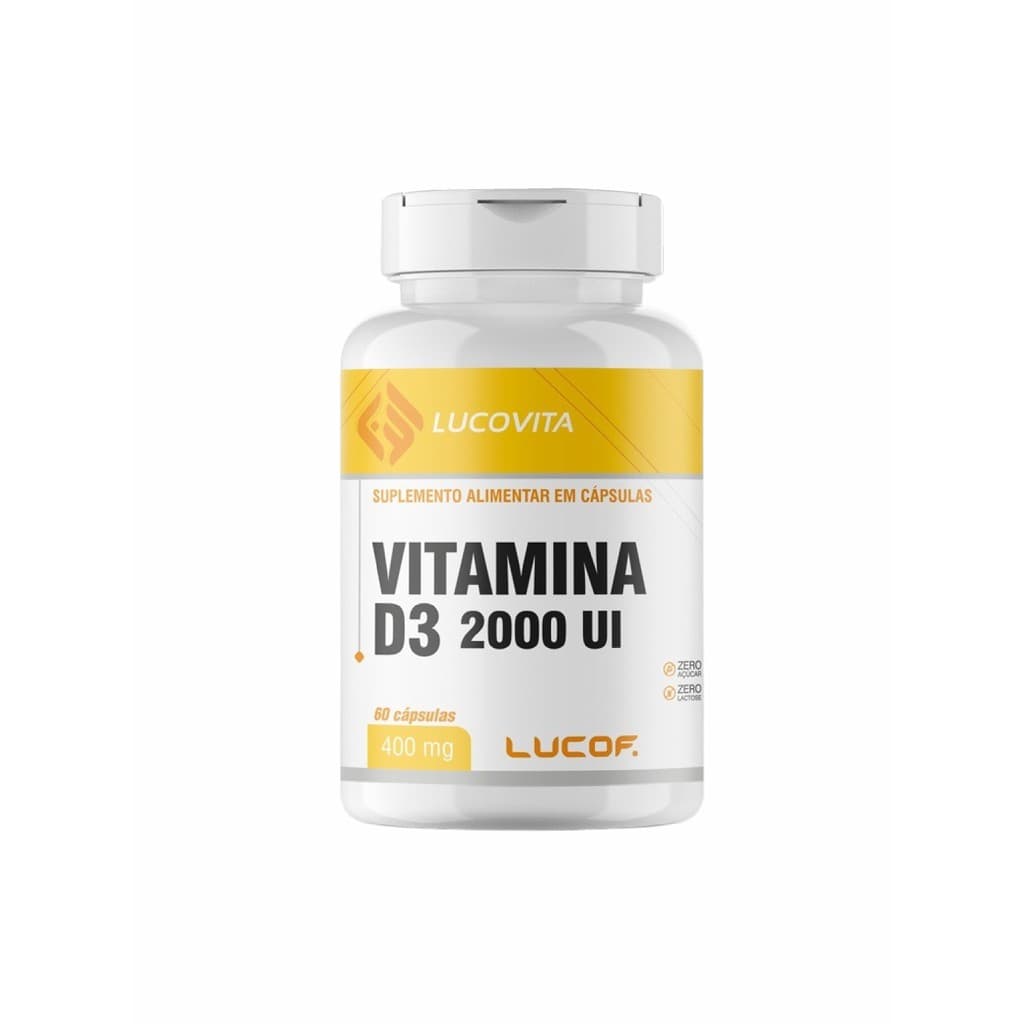 Vitamina D Colecalciferol 2000 ui - 60 capsulas softgel - Suplemento Natural