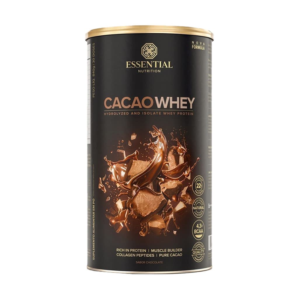Cacao Whey Protein Essential Nutrition 840g Chocolate - 30 Doses