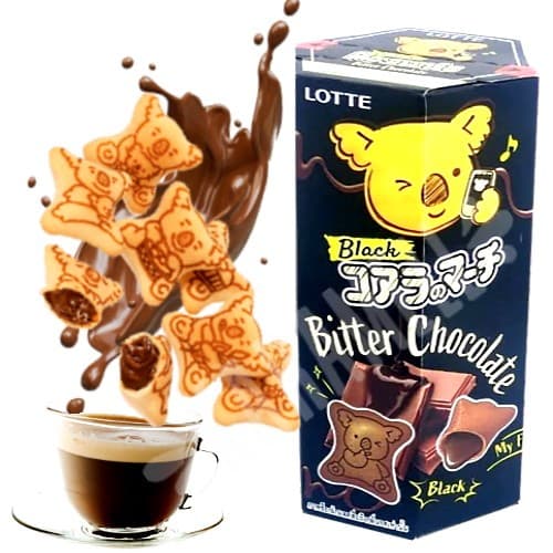 Biscoito Koala Black Bitter Chocolate Amargo Lotte Importado